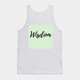 Wisdom - Mint Background Positive Affirmation Tank Top